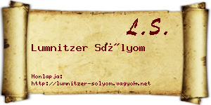 Lumnitzer Sólyom névjegykártya